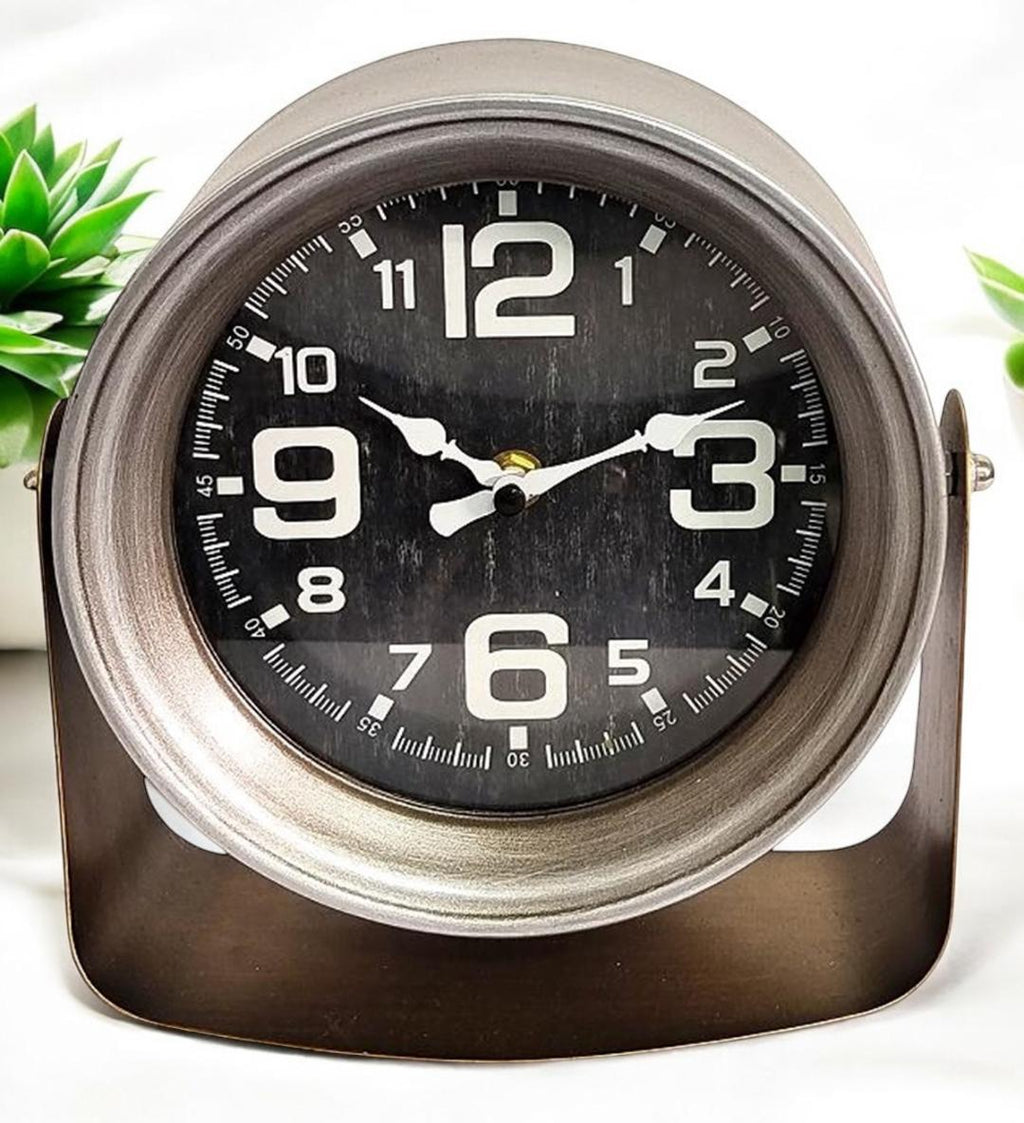 Elegant Silent Sweep Mantel Clock (20CM Black Clock)