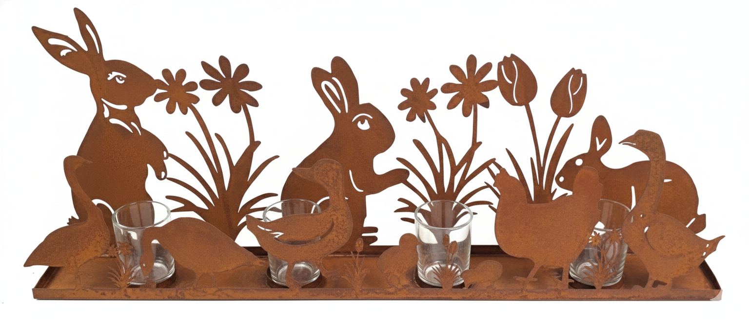 Bunny Silhouette Tea Light Holder