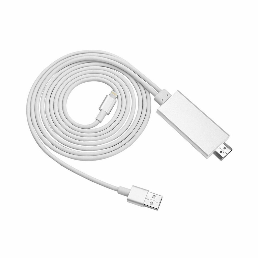 Aquarius Full HD Support HDMI Connector Cable for Phone/Pad Silver