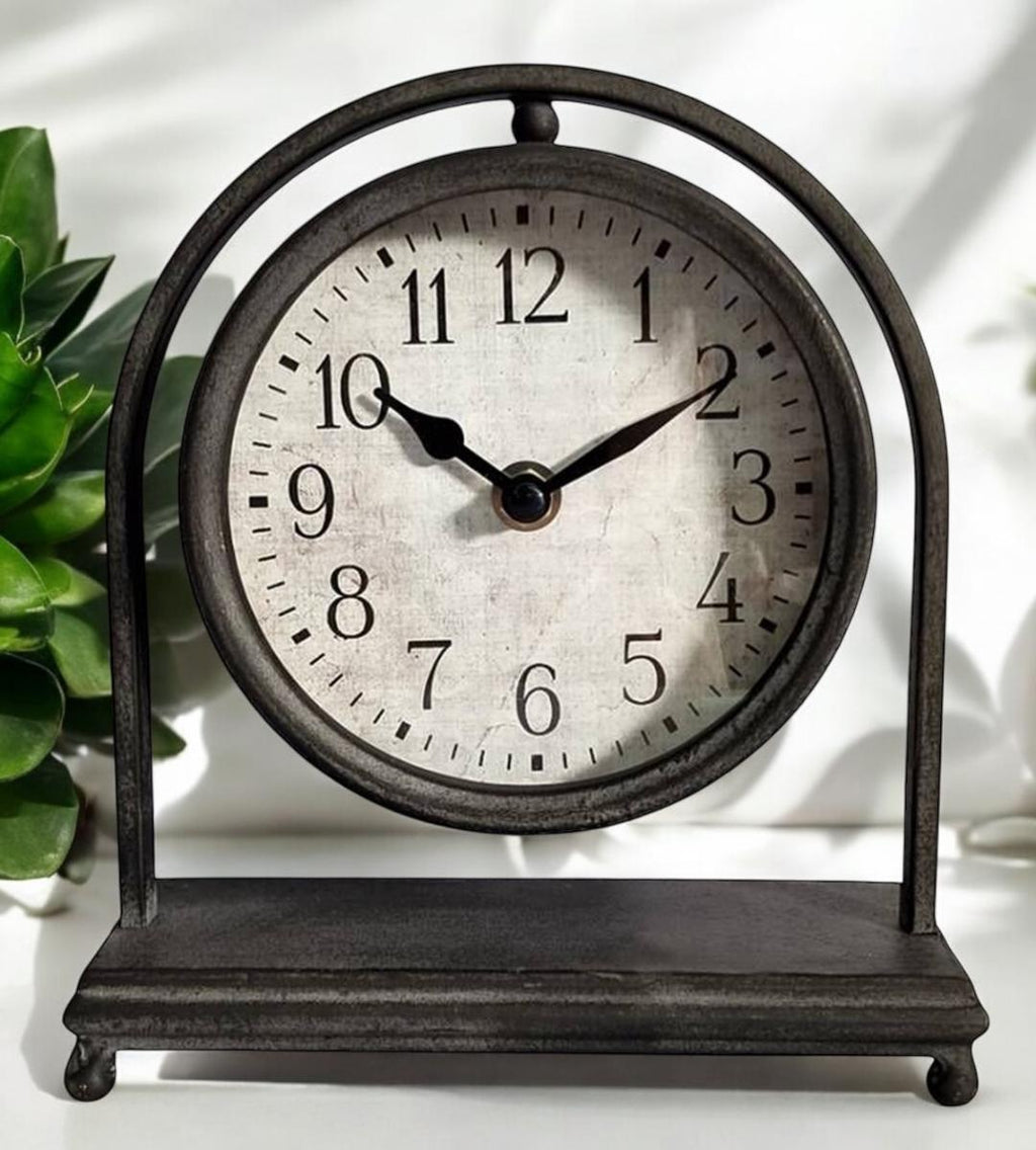 Elegant Silent Sweep Mantel Clock (20CM Black Mantel Clock)