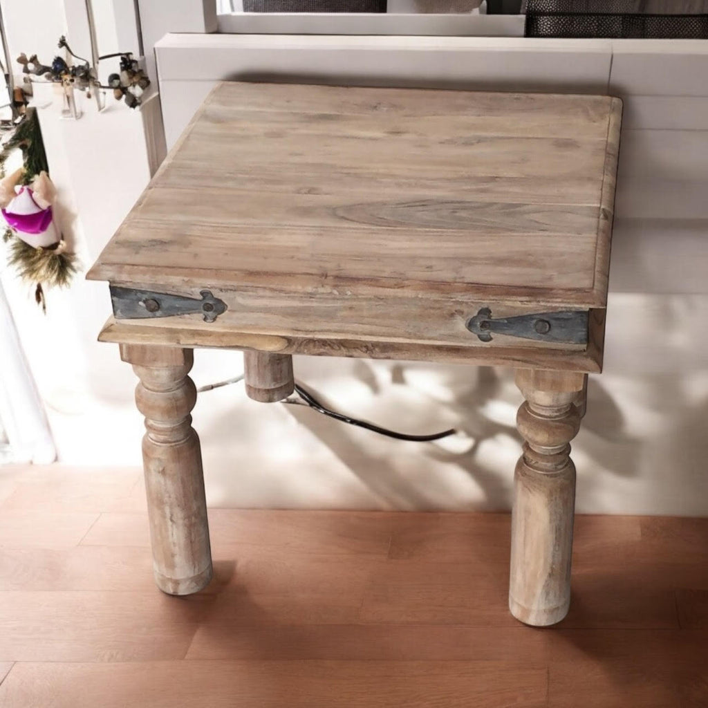 AcaciaHome Durable and Elegant 45CM Wooden Square Table