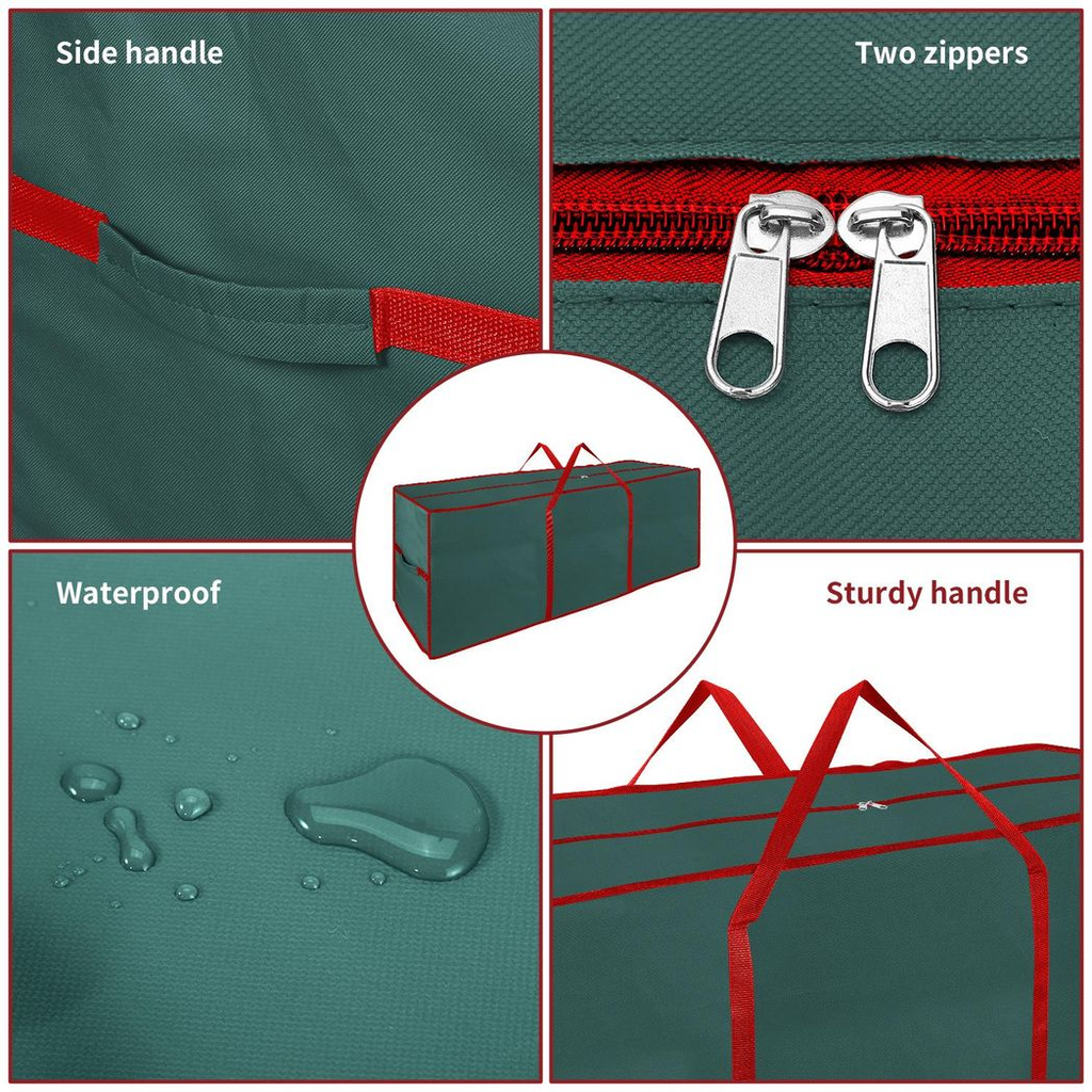 Vinsani Xmas Green Fabric Storage Bag