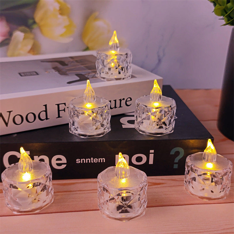 Clear LED Tea-Lights Pack of 12