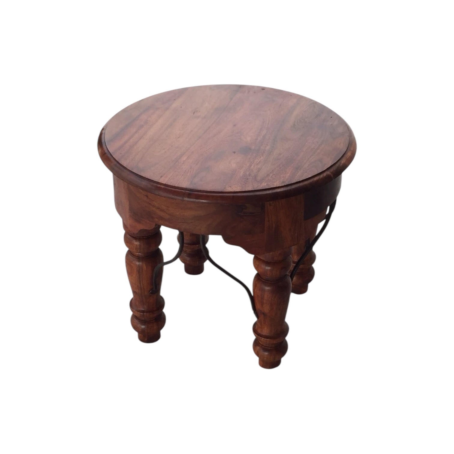 AcaciaHome Durable and Elegant Wooden Round Table (Deep Brown)