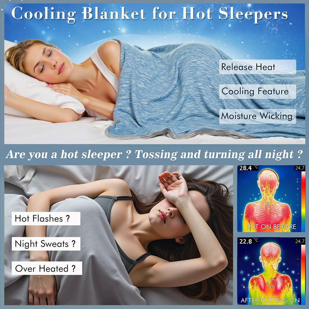 Cooling Blanket and 2 Pillowcases Set
