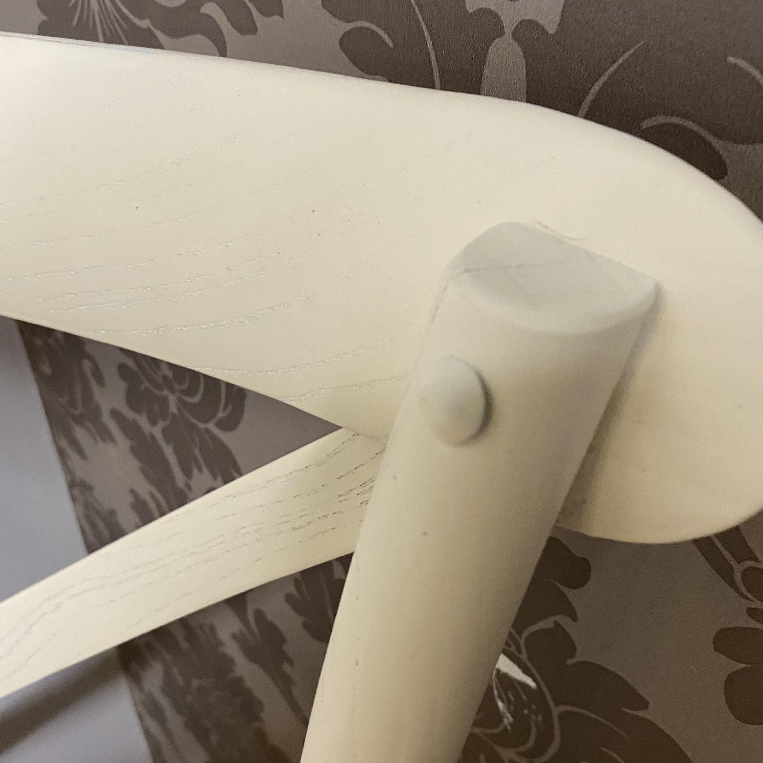 Hand Finished Cross Back Oak Wooden Cafe Chair (Cream)