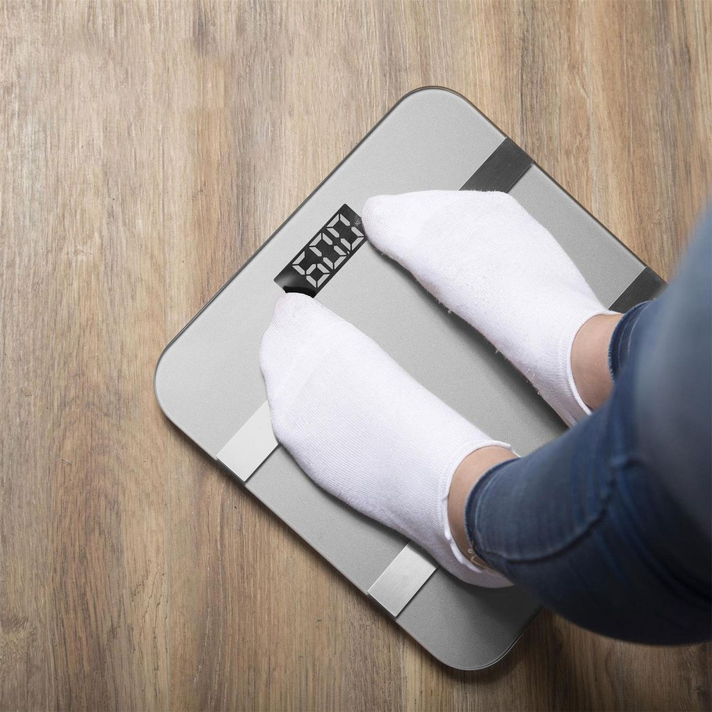 Aquarius 16 in 1 Health Bluetooth Smart Body Analysis Weighing Scale, Silver