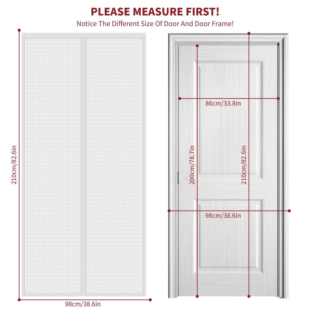 Vinsani Magnetic Screen Door White