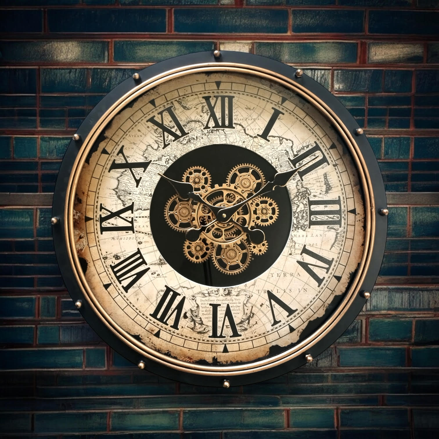 AcaciaHome 60cm Gear Wall Clock