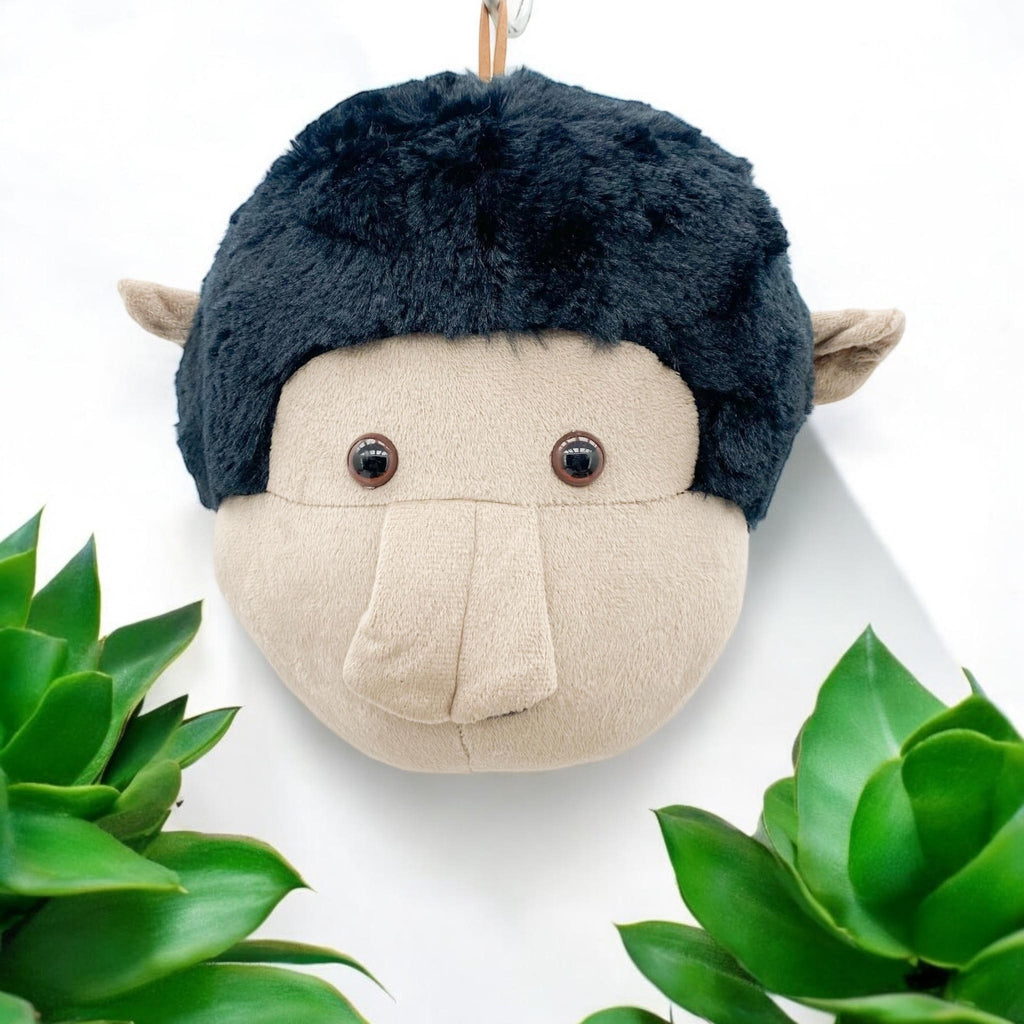 Plush Monkey Head Wall Decoration Ornament Hanging Stuffed Kids Room Toy Gift 3D