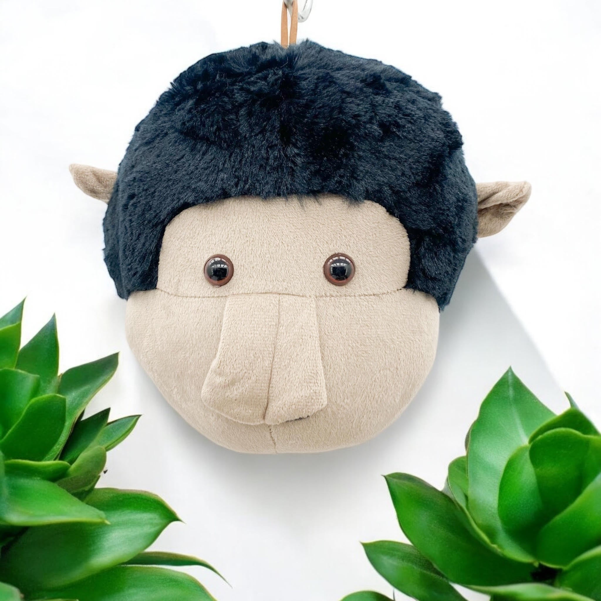 Plush Monkey Head Wall Decoration Ornament Hanging Stuffed Kids Room Toy Gift 3D