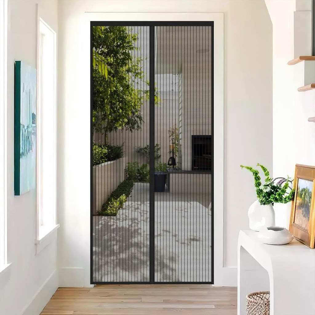 Vinsani Magnetic Screen Door Black