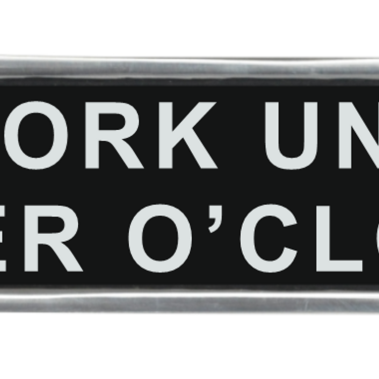 I Work Until Beer O'Clock Aluminium Door Sign Humorous Male Gift Wall Decor Sign