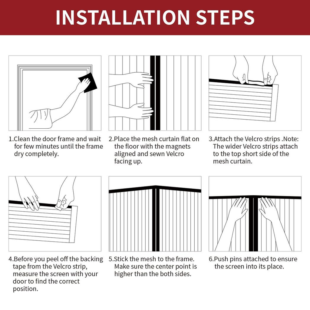 Vinsani Magnetic Screen Door White