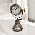 AcaciaHome Unique & Classic 31cm Silver Silent Sweep Mantel Clock