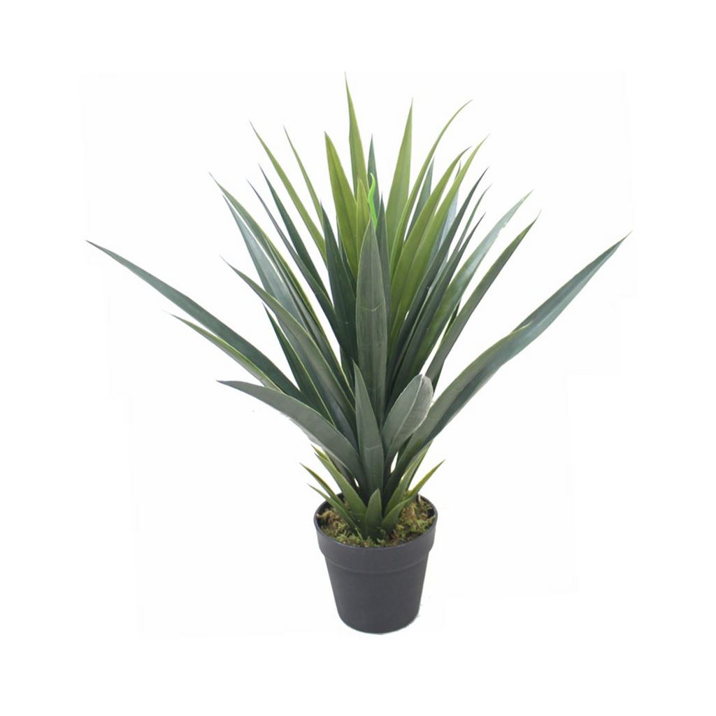 90cm Gold Planter with Artificial Yukka Plant