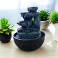 Water Feature Indoor Outdoor LED Fountain (Golden Waterfall)