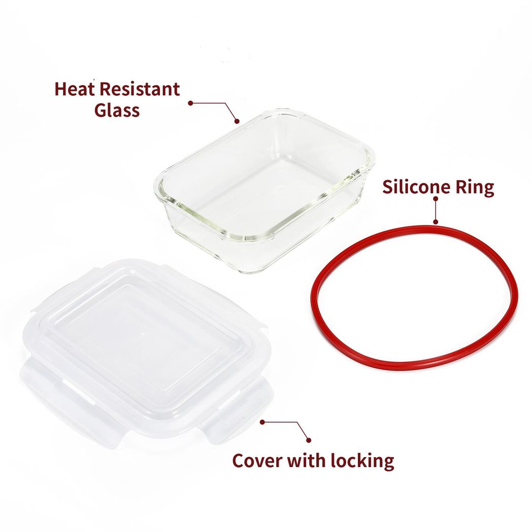 Vinsani Glass Food Storage 10-Pack Containers – Meal Prep Lunch Boxes