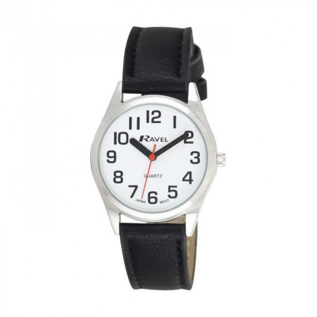 Ravel Men's Classic Strap Watch Black / Silver Watch R0125.01.1