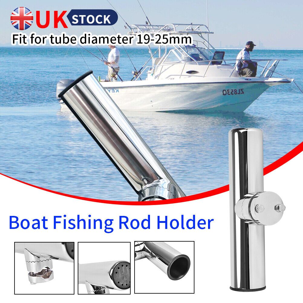 19-25mm Fishing Rod Holder Stainless Steel Rail Mount Rail For Marine Boat # UK