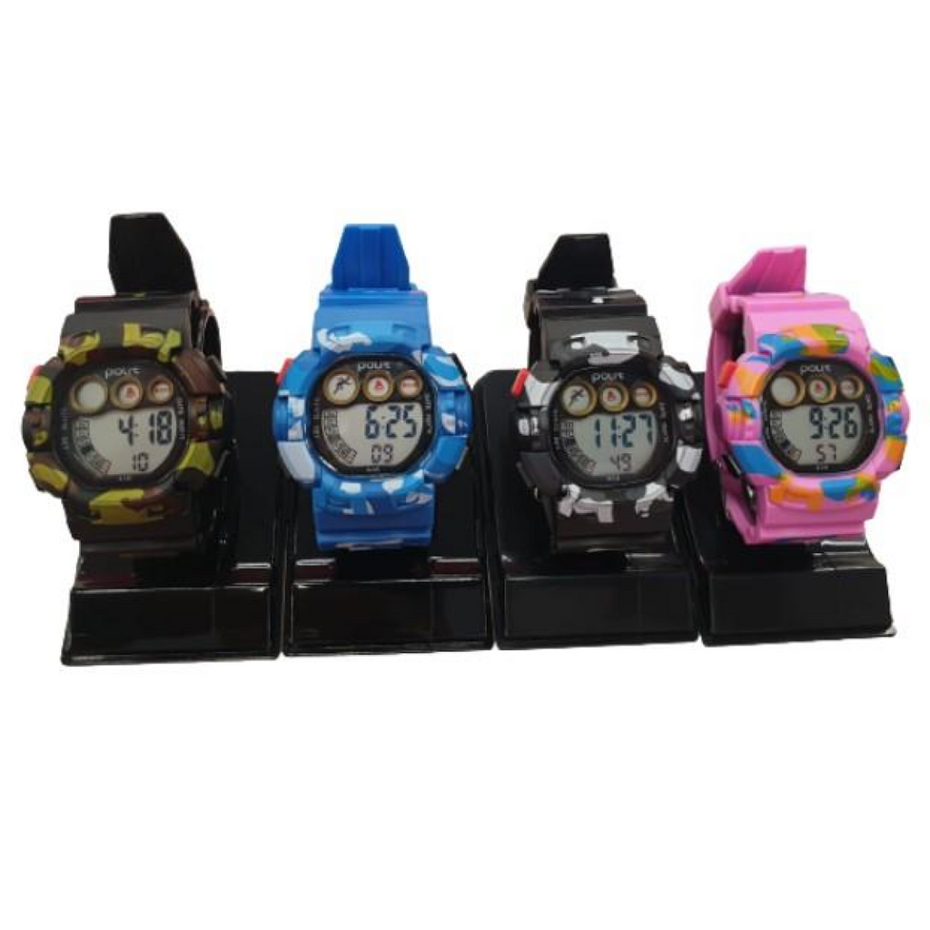 Polit Army Childrens Boys Sports Digital Waterproof Small Face assorted stlyes