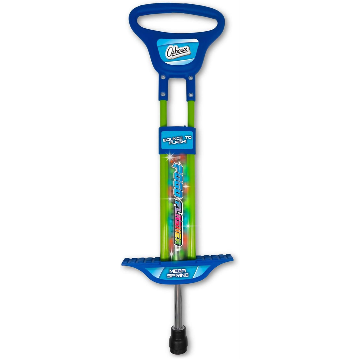 Pogo Stick – Ozbozz Go Light Up Spring powered 89cm Blue Outdoor Garden Game