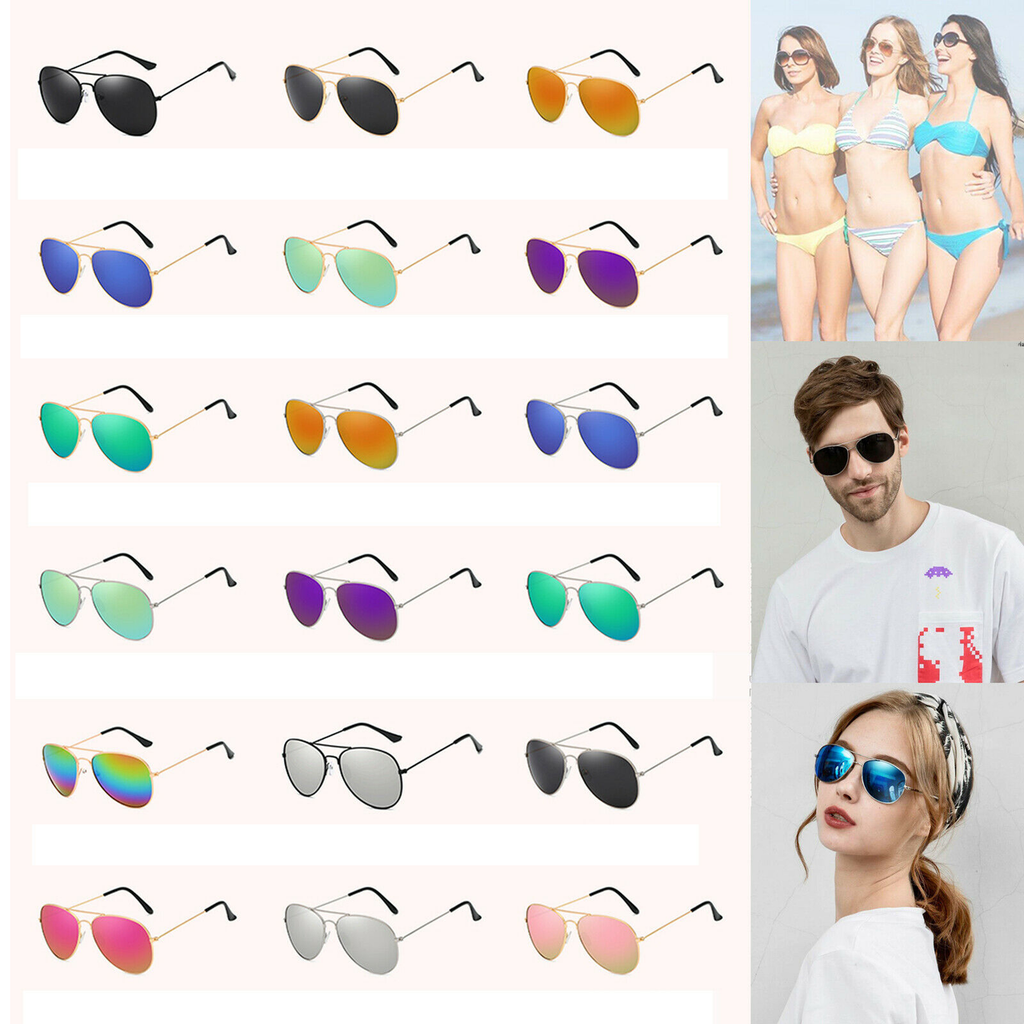 Polarized Sunglasses Men Ladies Women Unisex Mirror Vintage Retro Pilot