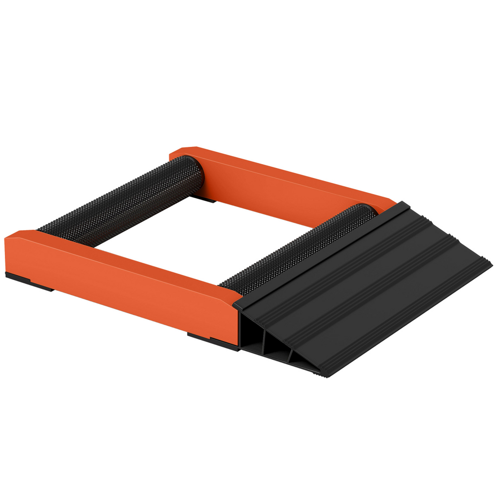 HOMCOM Motorcycle Wheel Roller Stand for Tyre Cleaning and Chain Lubrication