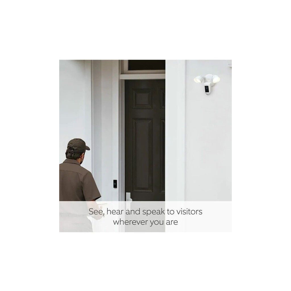 Ring Floodlight Cam Wired Plus - Outdoor Security Cam with LED Lights and Siren