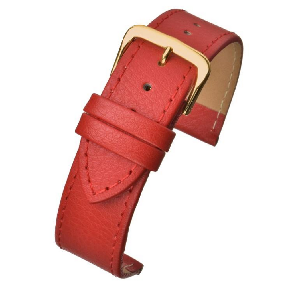 Red Buffalo Grain Leather Watch Strap 20mm
