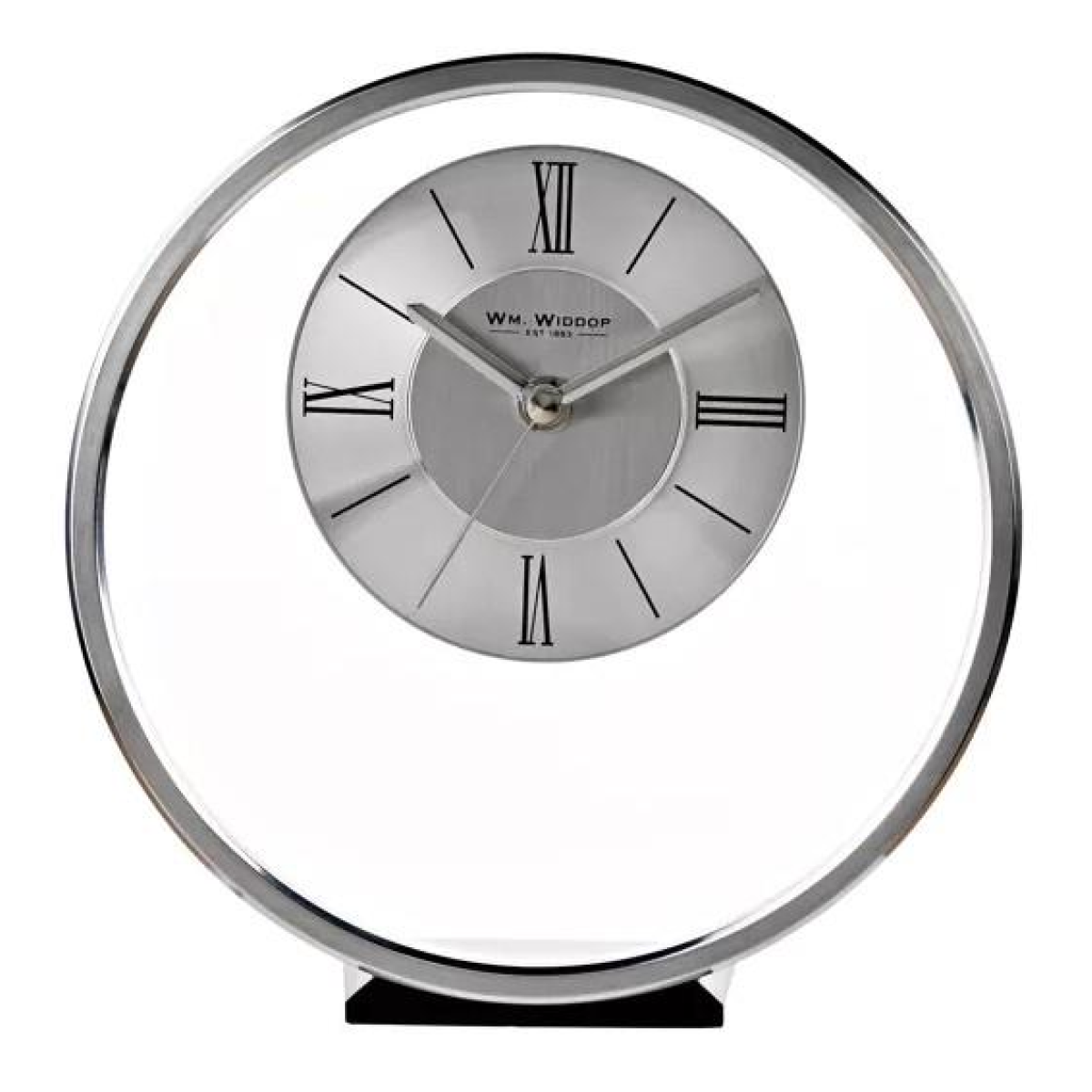 Widdop Round Silver Mantel Clock W2937S