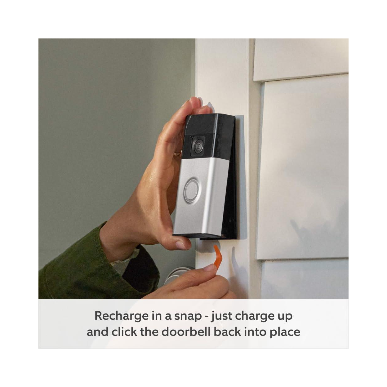 Ring Battery Video Doorbell 2024 Satin Nickel