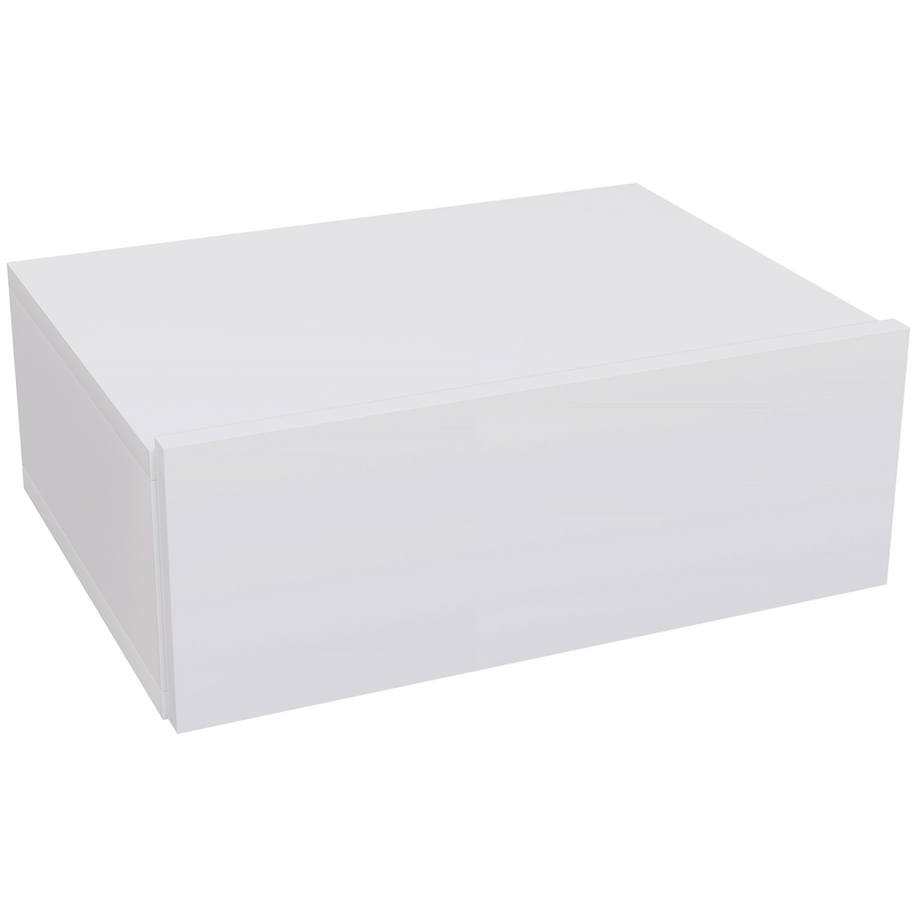 HOMCOM Floating Bedside Table, Wall-Mounted Side Table for Bedroom, White