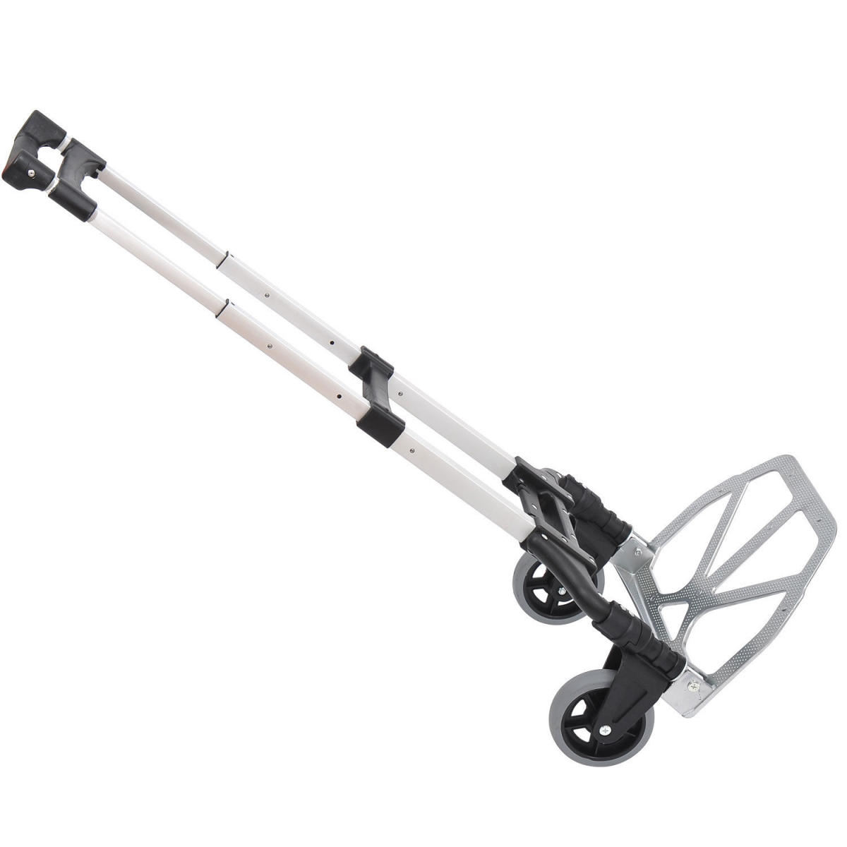 HOMCOM Heavy Duty Aluminium Foldable Hand Truck Trolley, 70KG Load Capacity