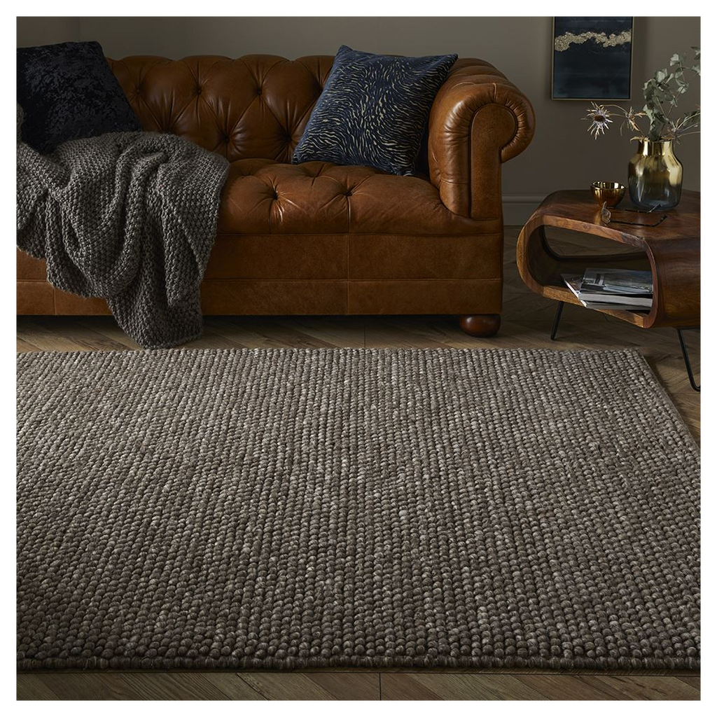 Delilah Wool Pebble 120x170cm Mottled Taupe Rug