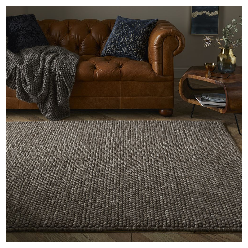 Delilah Wool Pebble 120x170cm Mottled Taupe Rug