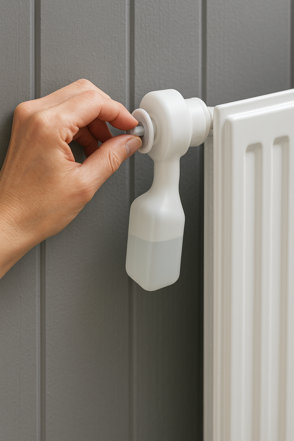 Radiator Bleeder with water reservoir
