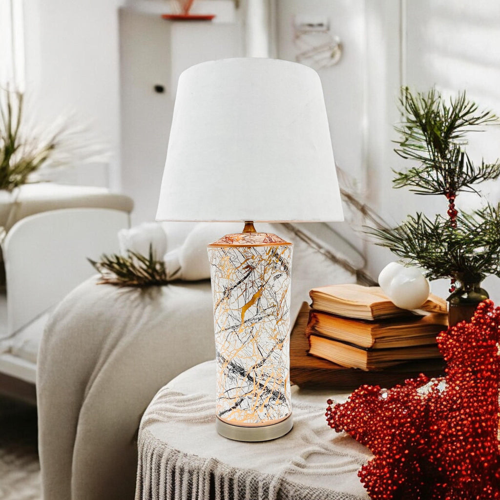 Modern Ceramic Table Lamp – Stylish Ceramic Lamp Available in Three Sizes