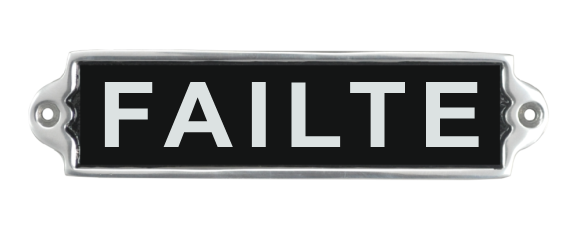Failte Irish Aluminium Cast Iron Door Sign Gift Wall Decor Sign 20cm