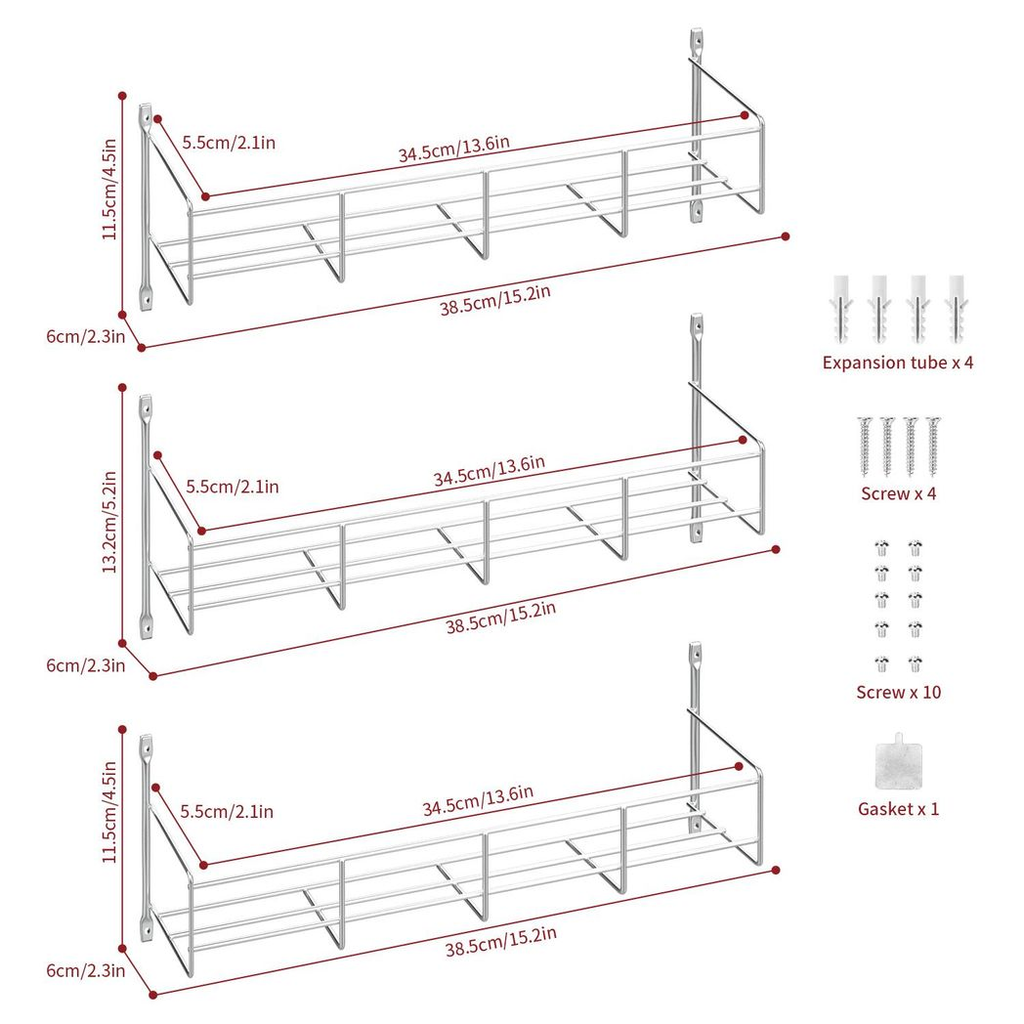 Vinsani 5 Tier Herb And Spice Rack