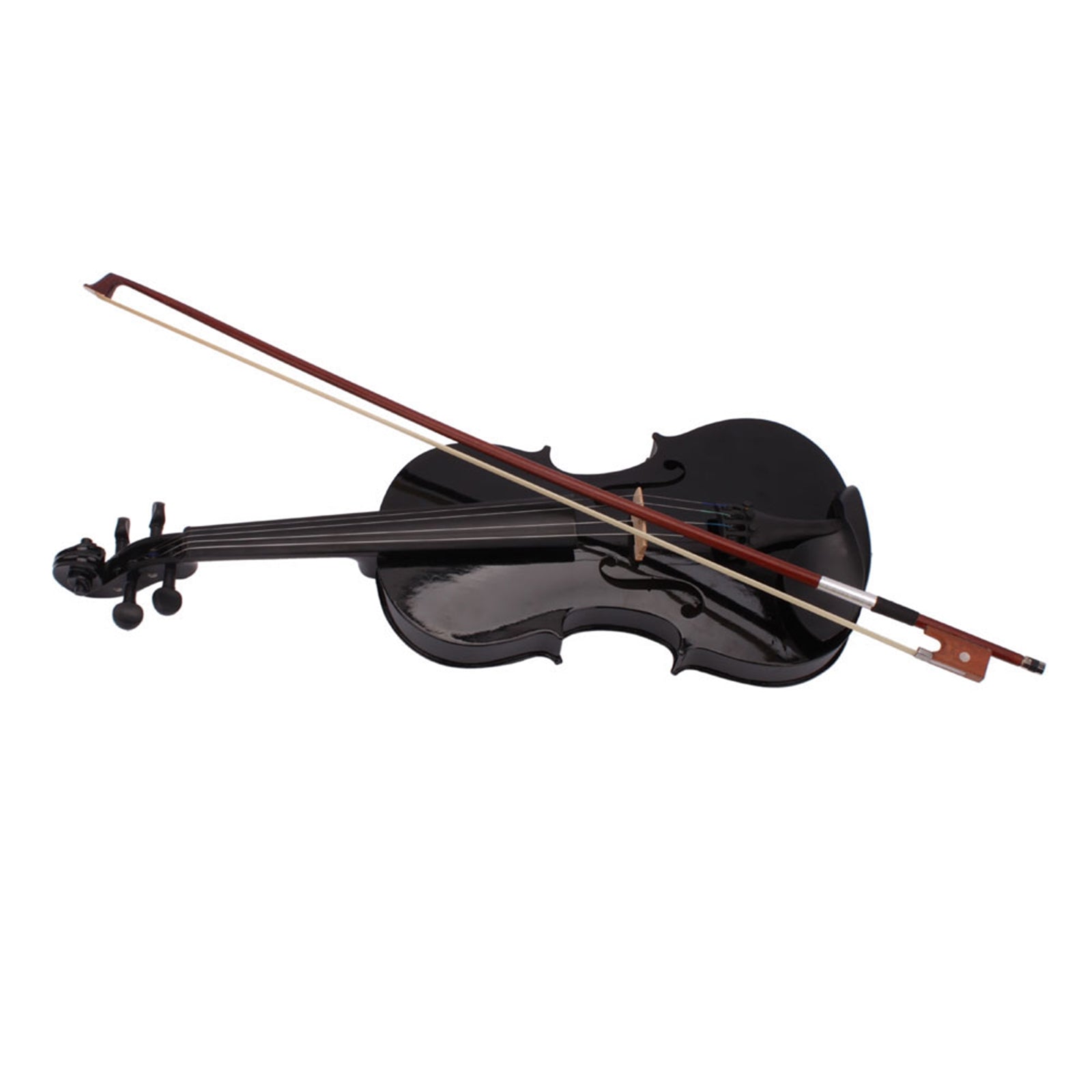 New 4/4 Acoustic Violin Case Bow Rosin Black