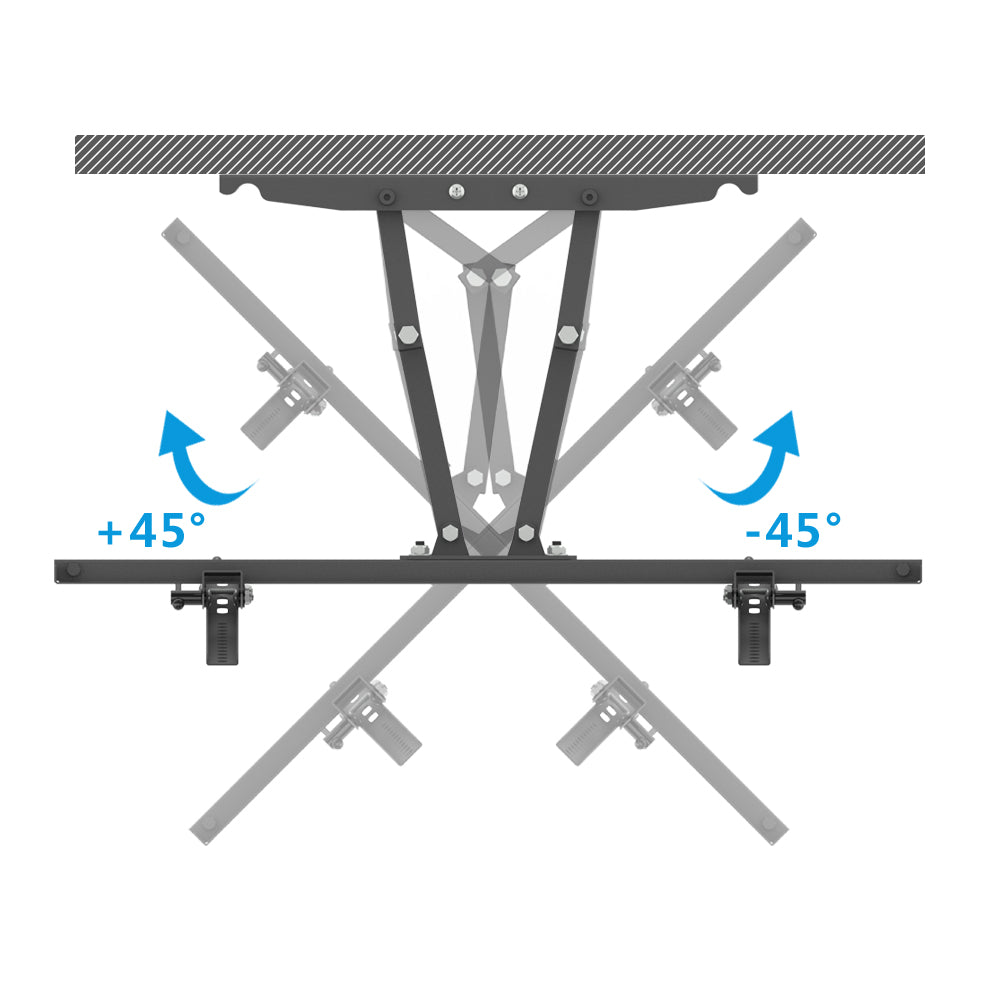 TMDS-204 32"-70" 110Lbs VESA600*400 Full Motion TV Wall Mount Tilt Range 0-15°