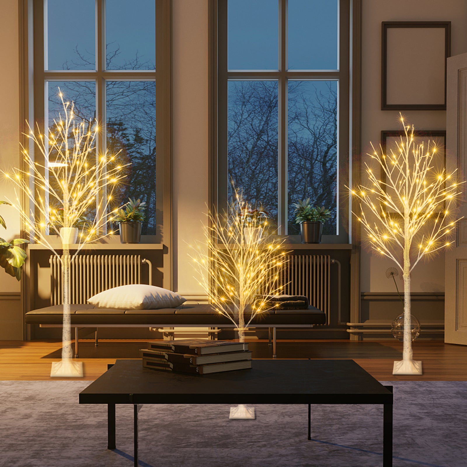4FT Snowflake Christmas Tree with 48 LED Lamp