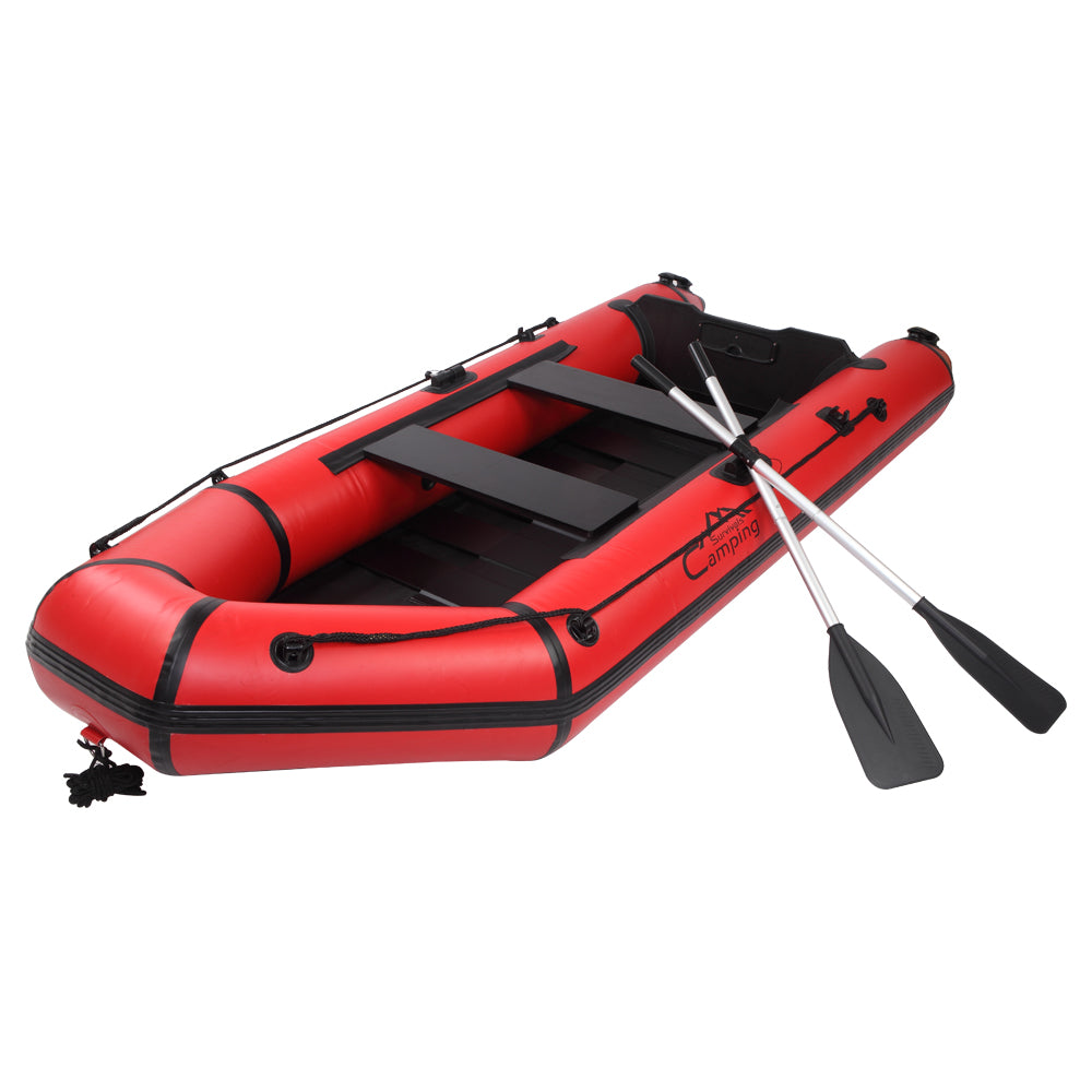 Camping Survivals 10ft PVC 330kg Water Adult Assault Boat Red Black