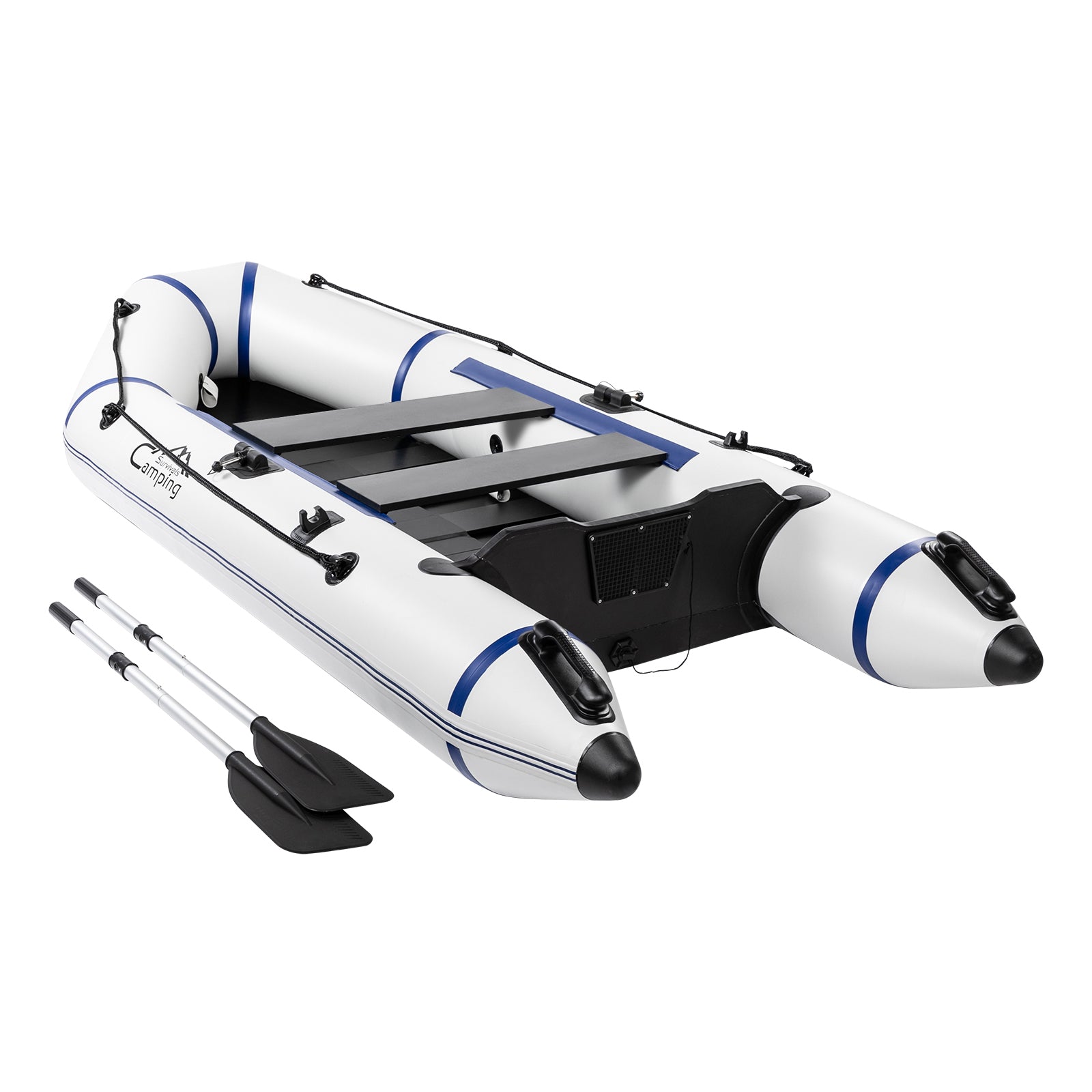 Camping Survivals 10ft PVC 330kg Water Adult Assault Boat Off-White