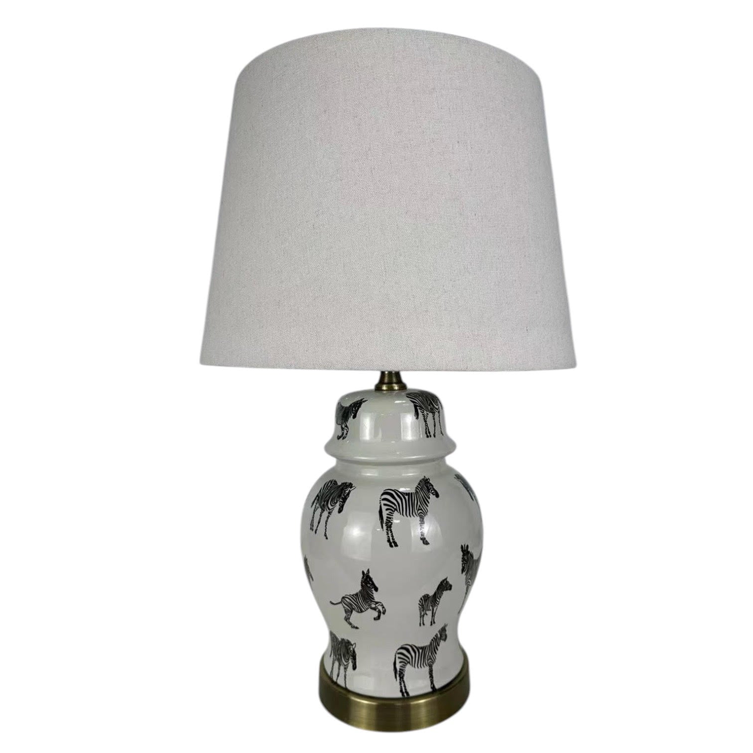 AcaciaHome Oriental Design Large Floral Ceramic Table Lamp with Drum Shade