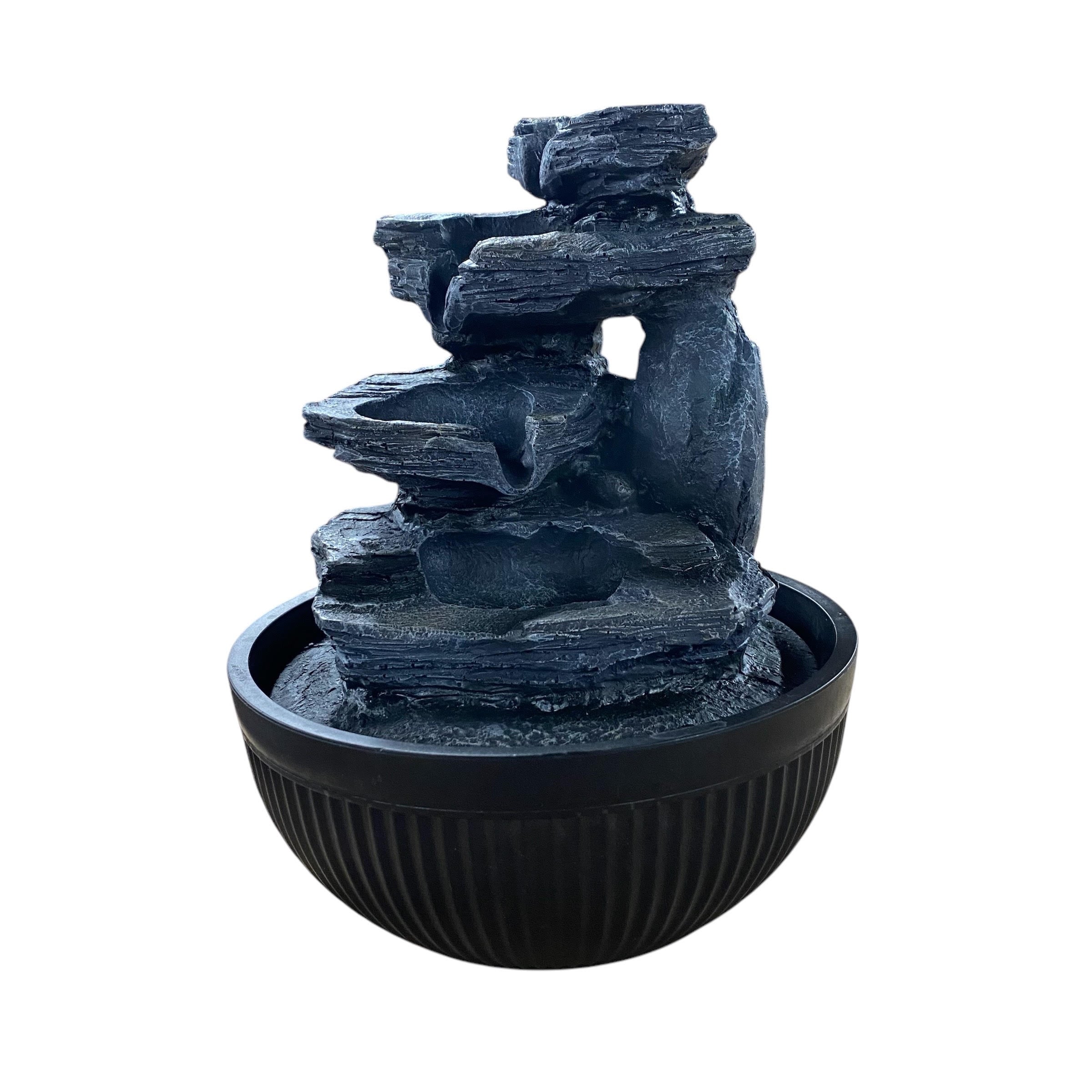 Water Feature Indoor Outdoor LED Fountain (Golden Waterfall)