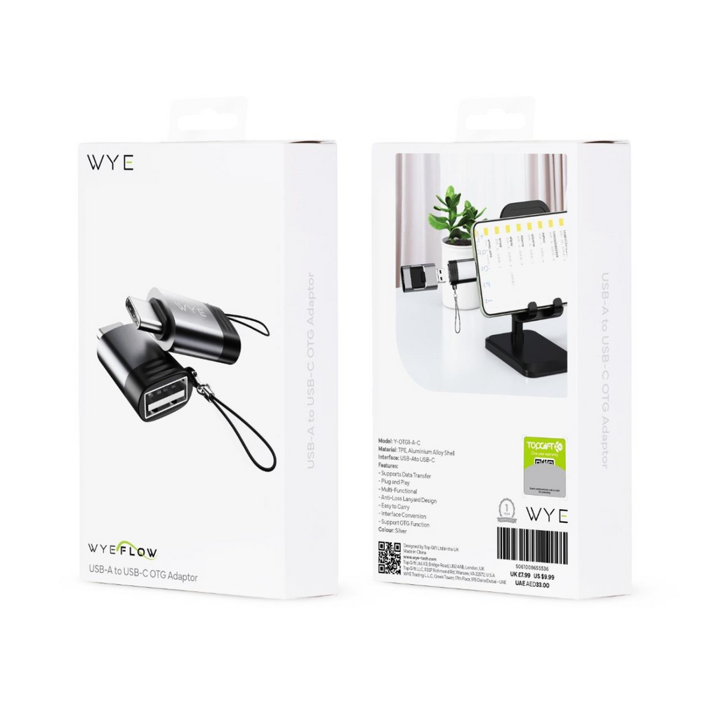 WYEFLOW USB-A to USB-C OTG Adaptor