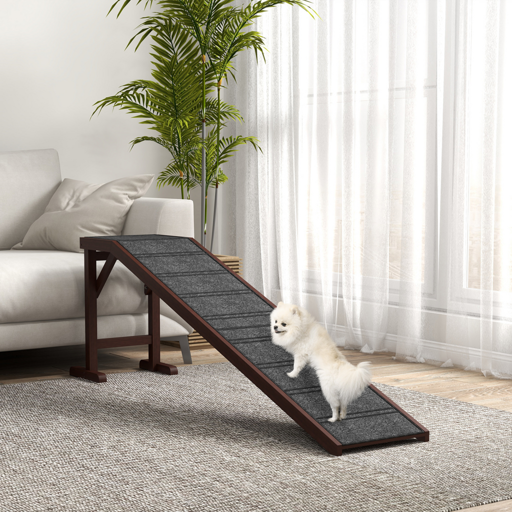 Pet Ramp for Dogs Cats W/ Non-Slip Carpet for Bed Sofa, 188x40.5x63.5cm Pawhut