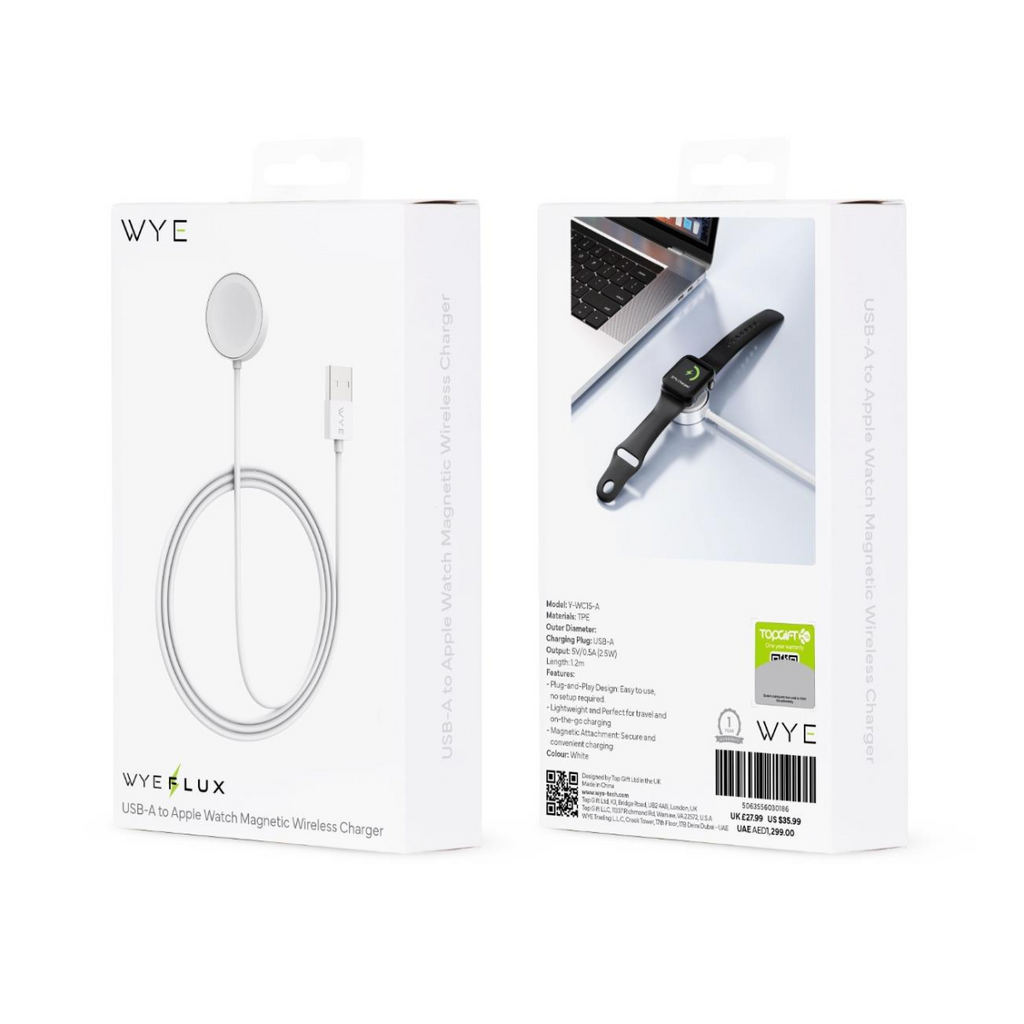 Wye USB-A to Apple Watch Magnetic Wireless Charger